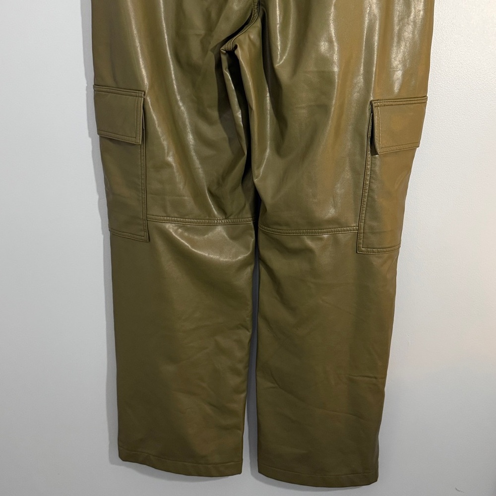 Abercrombie & Fitch faux leather 90’s relaxed high rise pants SZ 32/14 - Picture 6 of 13